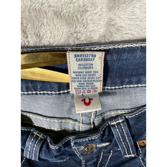 True Religion Women’s Jeans Size 30 Made in USA Low-Rise Skinny Dark Wash Denim - Picture 10 of 13